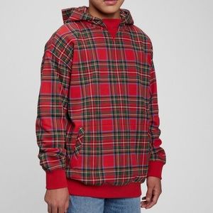 Gap Teen Plaid Hoodie- NWT